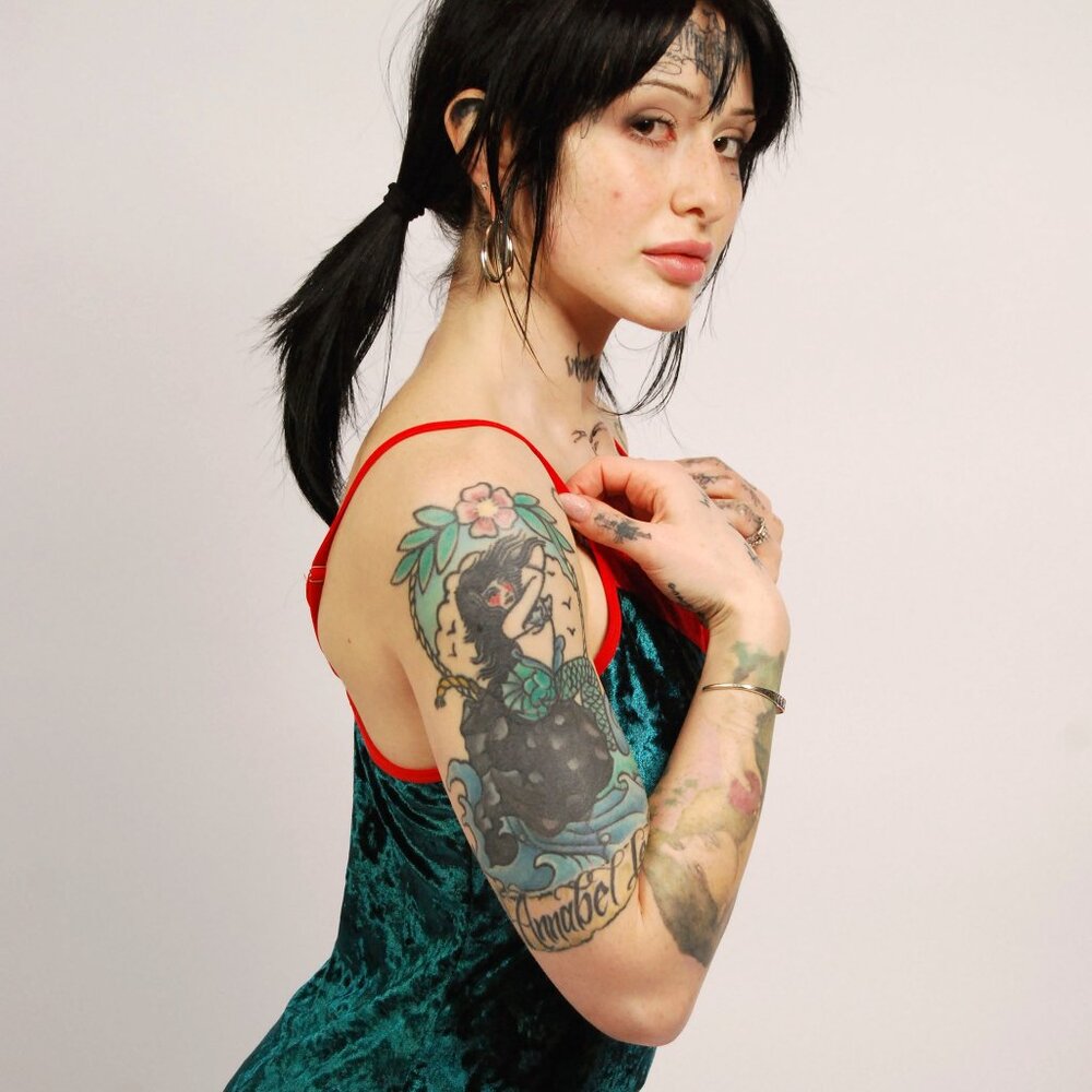 Y2K Velvet Bodycon Mini Dress (XS) green red vintage holiday christmas sexy slip - Picture 5 of 7